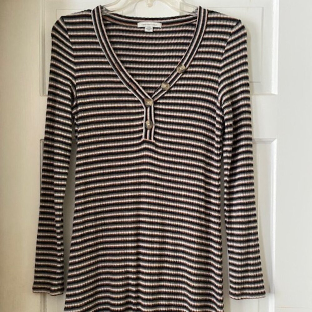 American Eagle Outfitters Women's Striped Henley sweater Dress Size Small